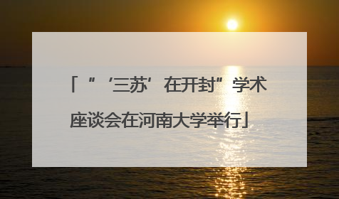 “‘三苏’在开封”学术座谈会在河南大学举行