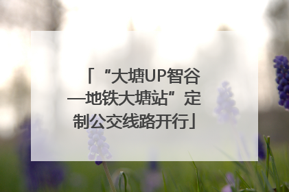 “大塘UP智谷—地铁大塘站”定制公交线路开行