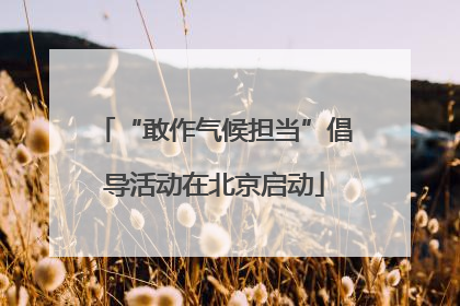 “敢作气候担当”倡导活动在北京启动