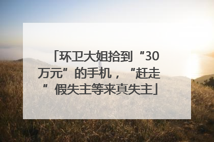 环卫大姐拾到“30万元”的手机，“赶走”假失主等来真失主