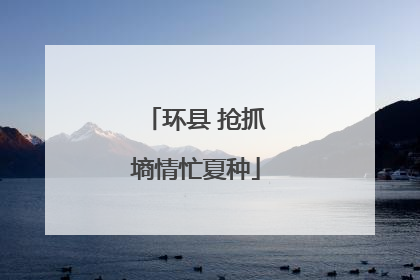 环县 抢抓墒情忙夏种