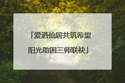 爱洒仙居共筑希望 阳光助困三师联袂
