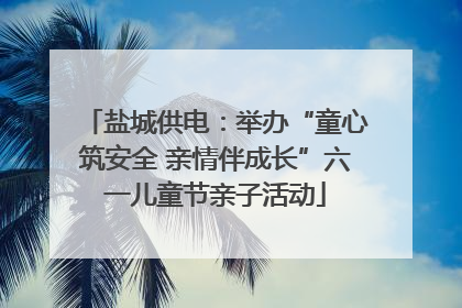 盐城供电：举办“童心筑安全 亲情伴成长”六一儿童节亲子活动