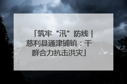 筑牢“汛”防线｜慈利县通津铺镇：干群合力抗击洪灾