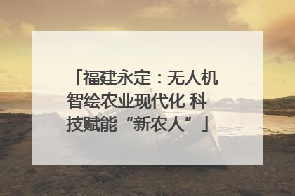 福建永定：无人机智绘农业现代化 科技赋能“新农人”