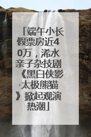 端午小长假票房近40万，浠水亲子杂技剧《黑白侠影·太极熊猫》掀起观演热潮