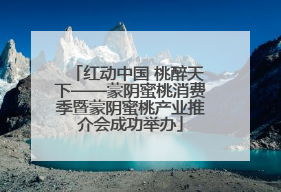 红动中国 桃醉天下——蒙阴蜜桃消费季暨蒙阴蜜桃产业推介会成功举办
