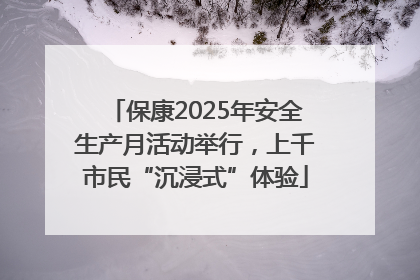 保康2025年安全生产月活动举行，上千市民“沉浸式”体验