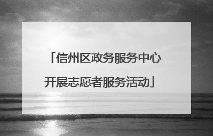 信州区政务服务中心开展志愿者服务活动