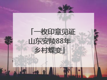 一枚印章见证山东安陵88年乡村蝶变