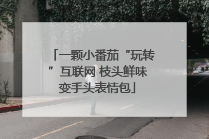 一颗小番茄“玩转”互联网 枝头鲜味变手头表情包