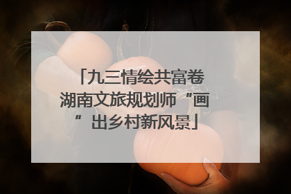 九三情绘共富卷 湖南文旅规划师“画”出乡村新风景
