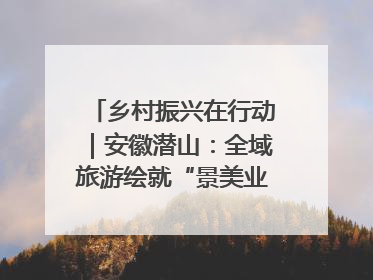 乡村振兴在行动｜安徽潜山：全域旅游绘就“景美业兴民富”新画卷