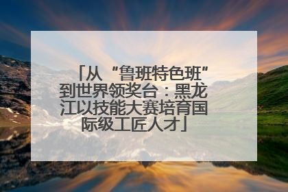 从“鲁班特色班”到世界领奖台：黑龙江以技能大赛培育国际级工匠人才