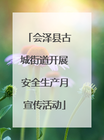 会泽县古城街道开展安全生产月宣传活动