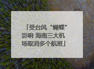 受台风“蝴蝶”影响 海南三大机场取消多个航班