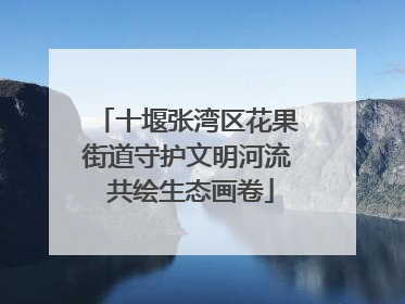 十堰张湾区花果街道守护文明河流 共绘生态画卷