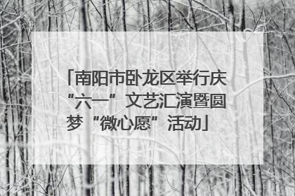 南阳市卧龙区举行庆“六一”文艺汇演暨圆梦“微心愿”活动