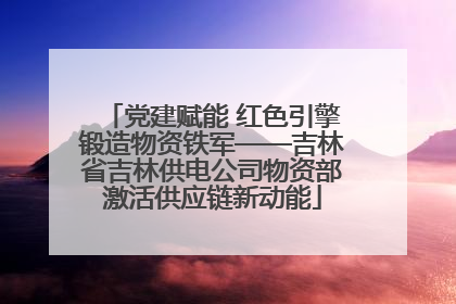 党建赋能 红色引擎锻造物资铁军——吉林省吉林供电公司物资部激活供应链新动能