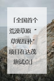 全国首个荒漠草原“草光互补”项目在达茂旗试点