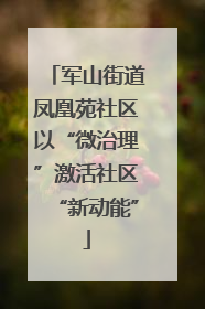 军山街道凤凰苑社区以“微治理”激活社区“新动能”
