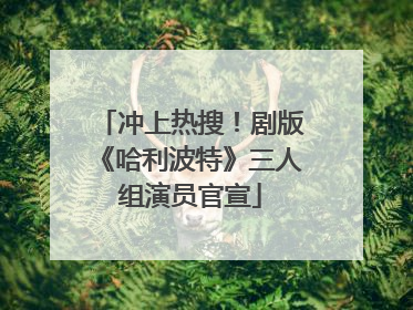 冲上热搜！剧版《哈利波特》三人组演员官宣