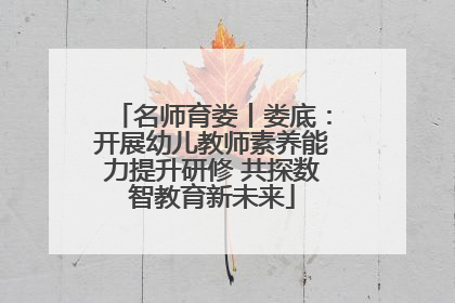 名师育娄丨娄底：开展幼儿教师素养能力提升研修 共探数智教育新未来