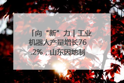 向“新”力｜工业机器人产量增长76.2%，山东因地制宜发展新质生产力