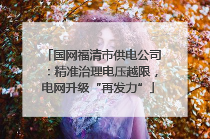 国网福清市供电公司：精准治理电压越限，电网升级“再发力”
