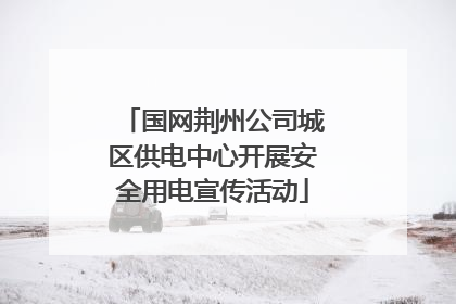 国网荆州公司城区供电中心开展安全用电宣传活动