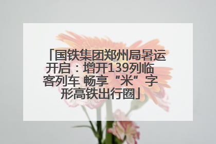 国铁集团郑州局暑运开启：增开139列临客列车 畅享“米”字形高铁出行圈