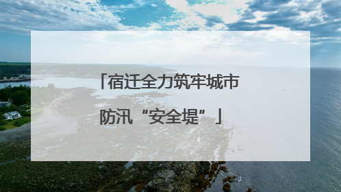 宿迁全力筑牢城市防汛“安全堤”