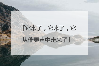 它来了，它来了，它从催更声中走来了
