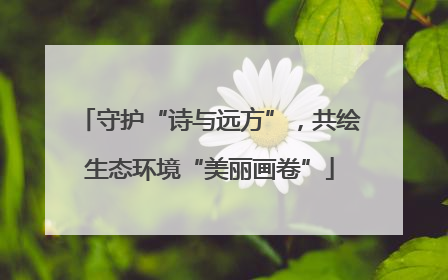 守护“诗与远方”，共绘生态环境“美丽画卷”