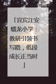 宜宾江安蟠龙小学：教研引领书写路，低段成长正当时