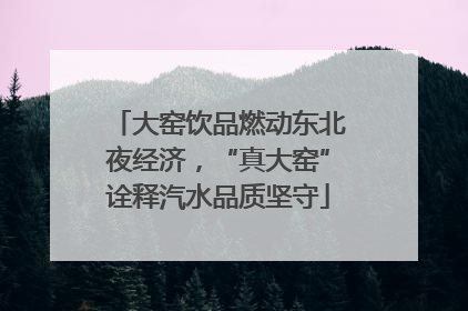 大窑饮品燃动东北夜经济，“真大窑”诠释汽水品质坚守