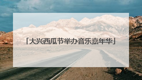 大兴西瓜节举办音乐嘉年华