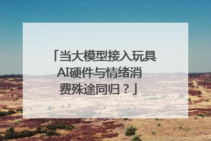 当大模型接入玩具 AI硬件与情绪消费殊途同归？