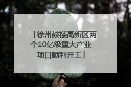 徐州鼓楼高新区两个10亿级重大产业项目顺利开工