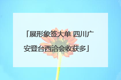 展形象签大单 四川广安登台西洽会收获多
