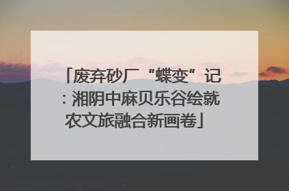 废弃砂厂“蝶变”记：湘阴中麻贝乐谷绘就农文旅融合新画卷