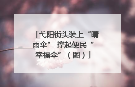 弋阳街头装上“晴雨伞” 撑起便民“幸福伞”（图）