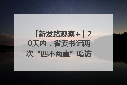 新发路观察+｜20天内，省委书记两次“四不两直”暗访，有何深意？