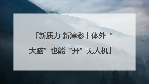 新质力 新津彩丨体外“大脑”也能“开”无人机