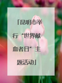 昆明市举行“世界献血者日”主题活动