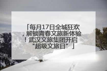 每月17日全城狂欢，解锁青春文旅新体验！武汉文旅集团开启 “超级文旅日”