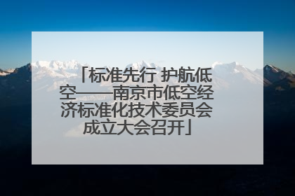 标准先行 护航低空——南京市低空经济标准化技术委员会成立大会召开