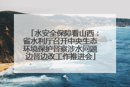 水安全保障看山西：省水利厅召开中央生态环境保护督察涉水问题边督边改工作推进会
