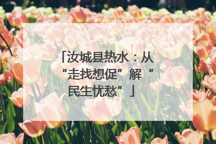 汝城县热水：从“走找想促”解“民生忧愁”