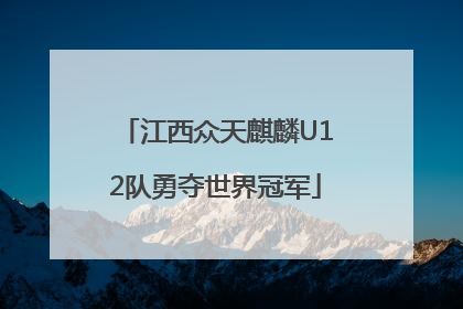 江西众天麒麟U12队勇夺世界冠军